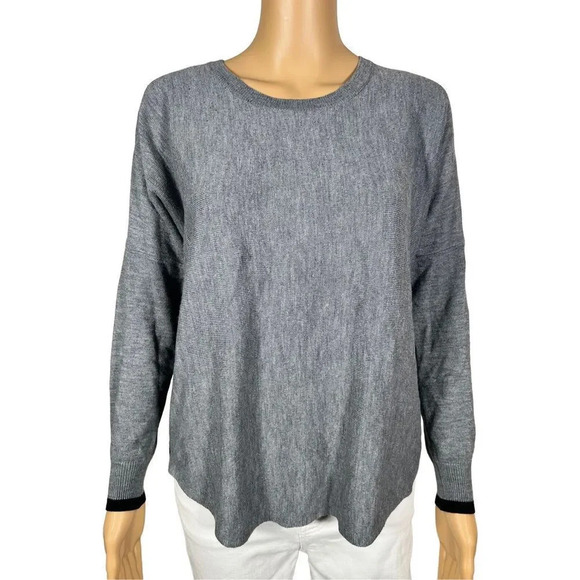 French Connection Sweaters - French Connection Women's Black & Gray Tight Knit Pullover Sweater Size S